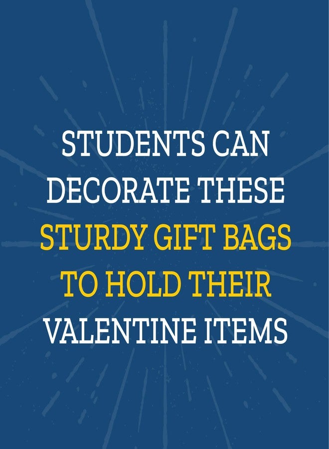 Really Good Stuff Valentine's Day Classroom Gift Bag - 12 Pack - Color and Personalize - Collect and Carry Kids Craft Bags - Image 3